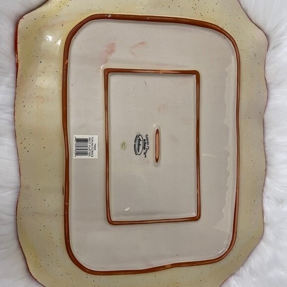 CERAMIC POTTERY TUSCAN FLORAL BY GIANI AMBIANCE COLLECTIONS SERVING PLATTER - Picture 8 of 9